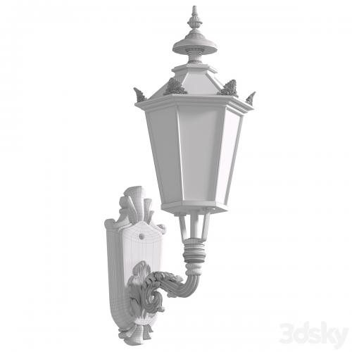 Outdoor wall streetlight. Classical Outdoor Wall Lamp Lighted Lantern Sconce