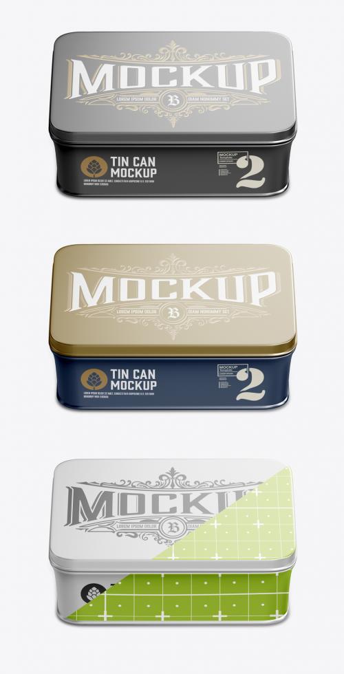 Colored Tin Mockup