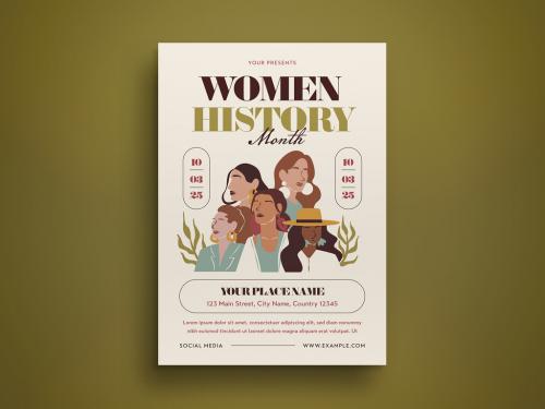 Woman History Month Flyer Layout