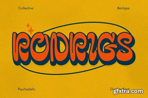 Rodrigs - Psychedelic Display Font ACV3AU9