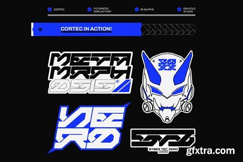 Cortec - Cyberpunk Futuristic Tech Mecha Font KT4QUX3