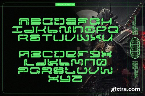 NCL Megrabs Mecha Expanded - Bold Futuristic Font 54B3SRD