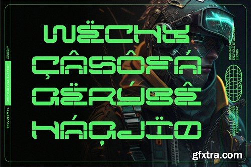 NCL Megrabs Mecha Expanded - Bold Futuristic Font 54B3SRD