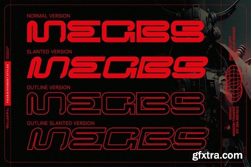 NCL Megrabs Expanded - Bold Futuristic Font 6YBY8A2