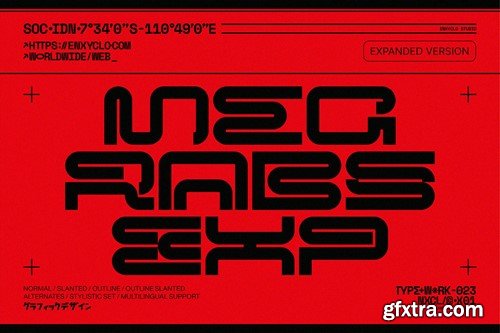 NCL Megrabs Expanded - Bold Futuristic Font 6YBY8A2