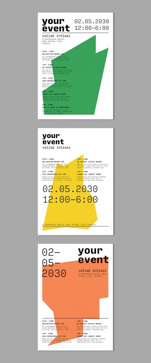 Minimal Poster Layout with Graphic Shapes