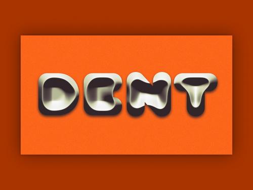 Dent Text Effect