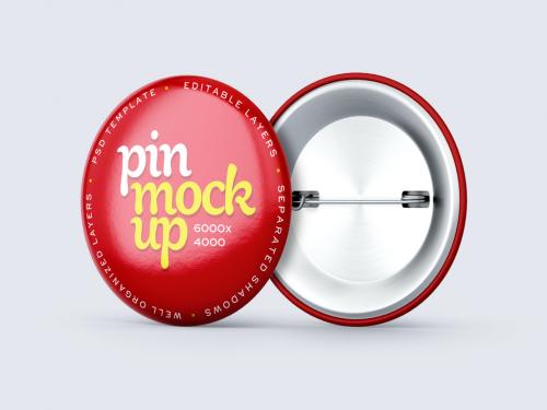 Pin Button Mockup