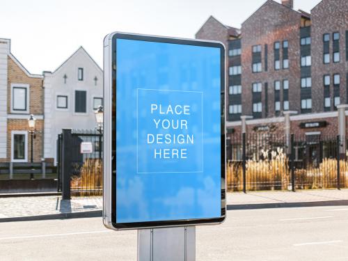 Street Billboard Poster Mockup