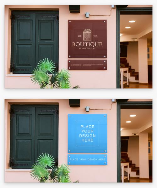 Hotel Advertising Sigh Design Mockup