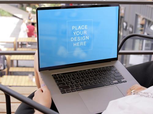 Mockup Template Freelancer Is Work on Computer