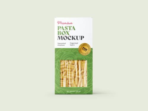 Pasta Box Packaging Mockup