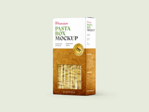 Pasta Box Packaging Mockup