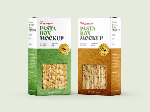 Pasta Box Packaging Mockup