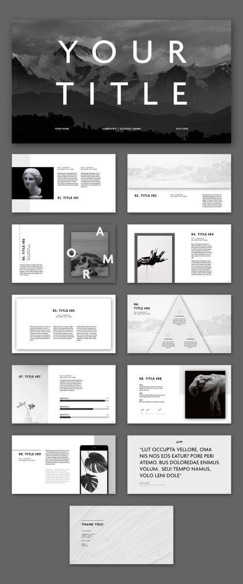 Black and White Presentation Layout