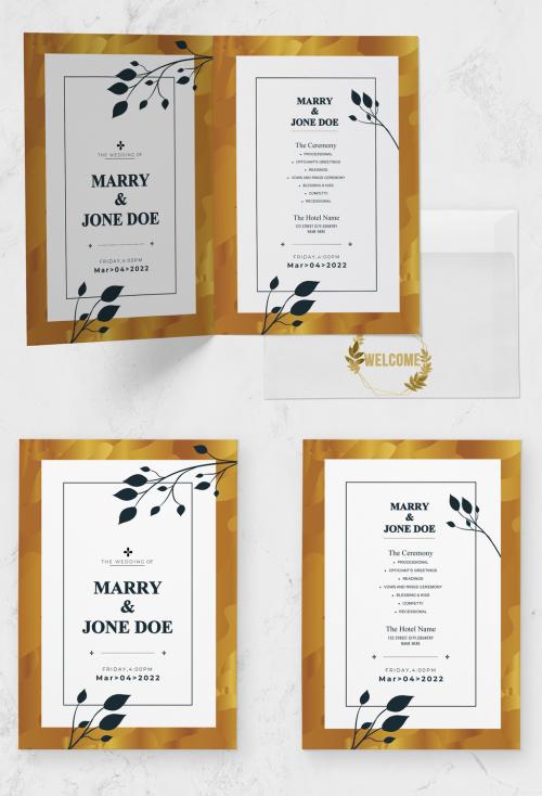 Wedding Invitation Card Layout Design