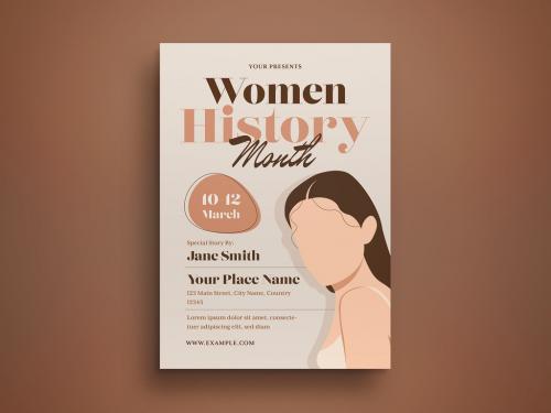 Woman History Month Flyer Layout