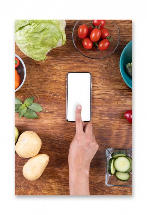 Phone in Kitchen Mockup