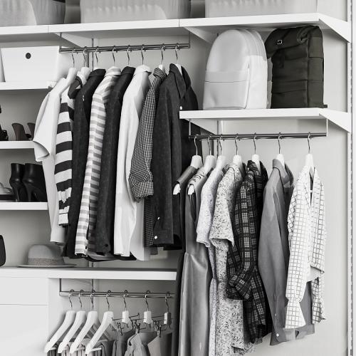 Wardrobe 14, clothes, black and white