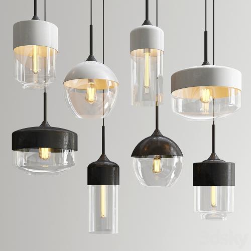 Amber pendant lights