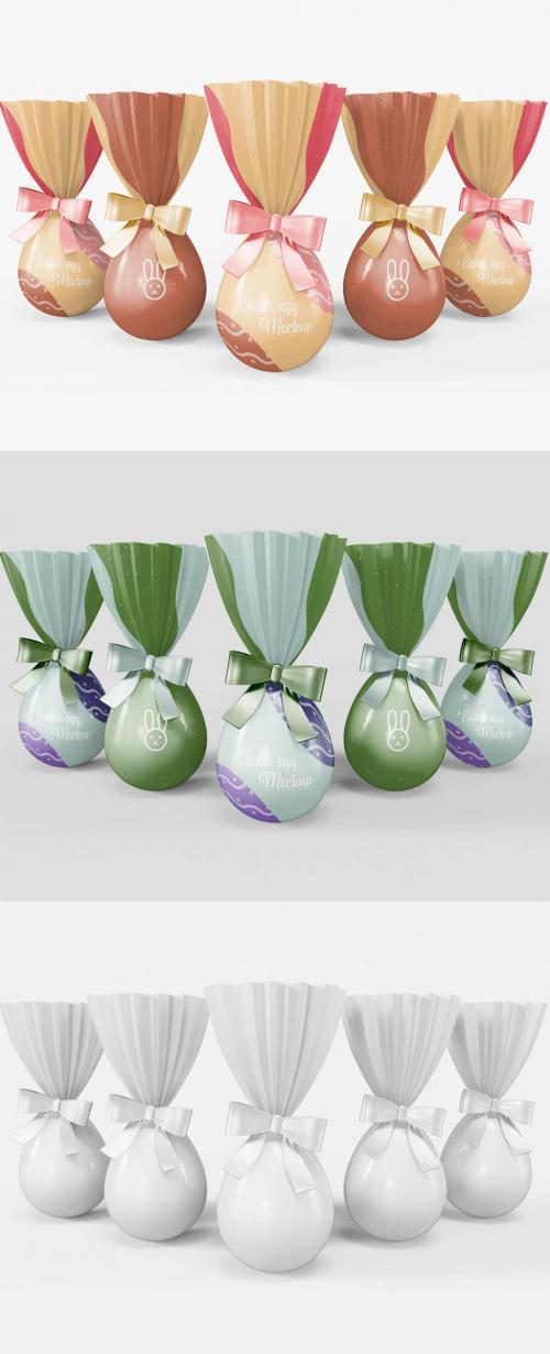 Five Easter Eggs Packaging Mockup