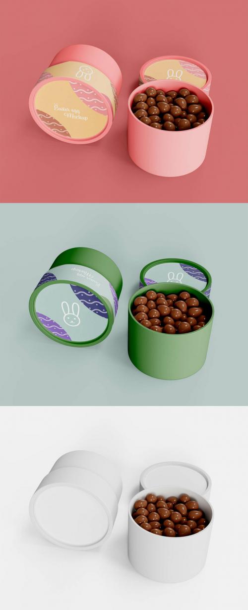 Easter Eggs in Can Mockup