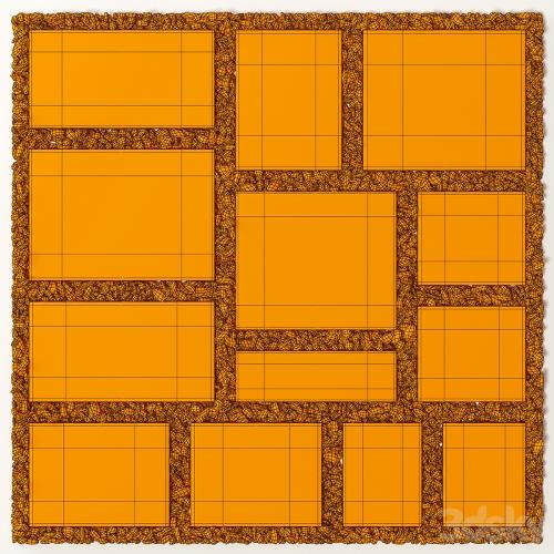 Paving tile square pebble n2 / Paving tile square of pebble slabs