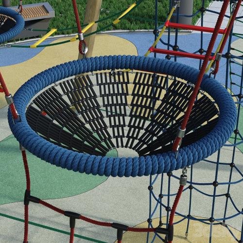 Children's play rope complex. Playground