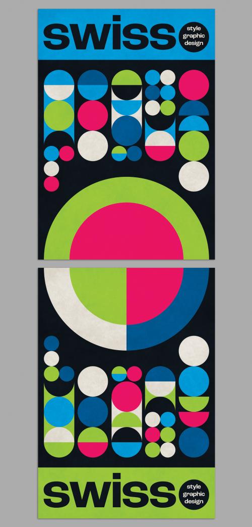 Bright Geometry Poster Layout in the Swiss Style