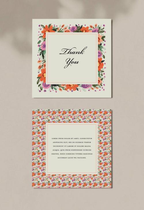 Floral Design Thank You Card