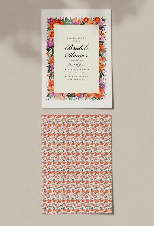 Floral Bridal Shower Card Invitation