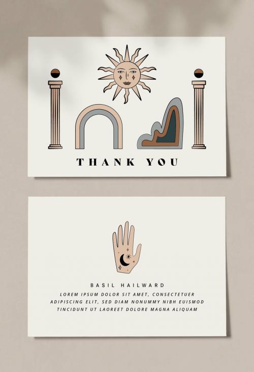 Abstract Business Thank You Card