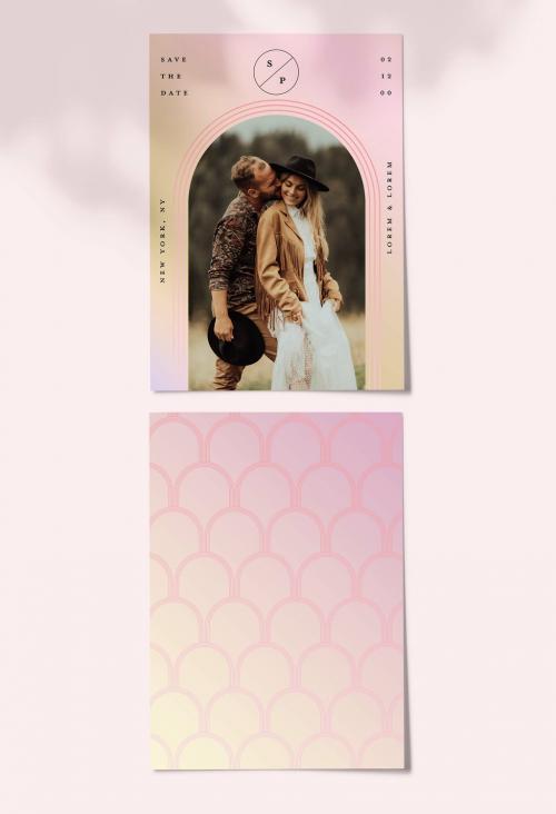 Modern Save the Date Photo Card