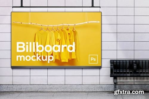 Billboards on Underground Subway Mockup Collections #3 15xPSD