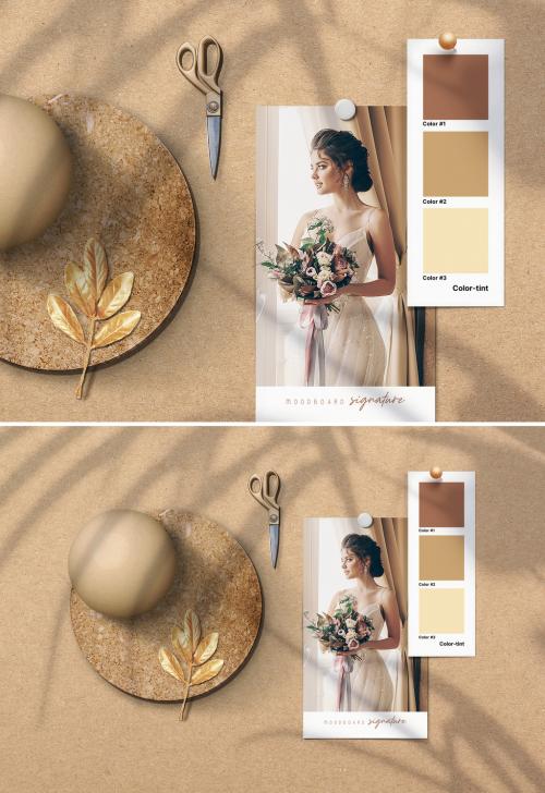 Moodboard Mockup for Creative Photography Portfolio and Showcase Simple Layout