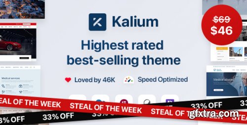 Themeforest - Kalium | Creative Multipurpose WordPress &amp; WooCommerce Theme 10860525 v3.12.1 - Nulled