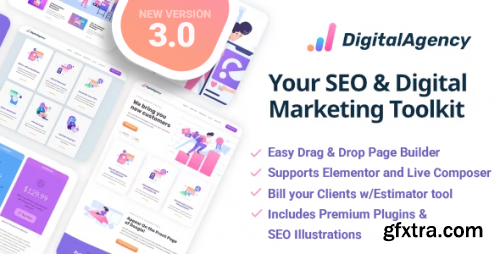 Themeforest - SEOWP | Digital Marketing Agency and SEO WordPress Theme 8012838 v3.3.0 - Nulled