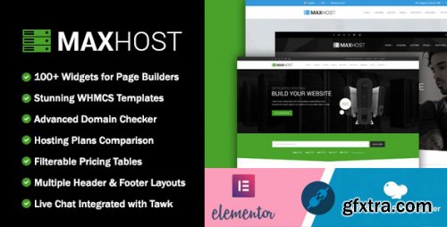 Themeforest - MaxHost - Web Hosting, WHMCS and Corporate Business WordPress Theme with WooCommerce 15827691 v9.9.0 - Nulled