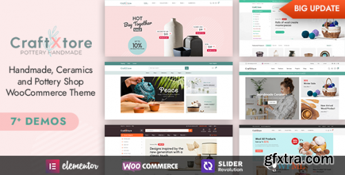 Themeforest - CraftXtore - Handmade, Ceramics and Pottery Shop WooCommerce Theme 48632245 v1.5 - Nulled