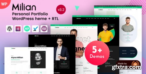 Themeforest - Milian - Personal Portfolio &amp; Online Resume CV WordPress Theme 24632400 v3.2 - Nulled