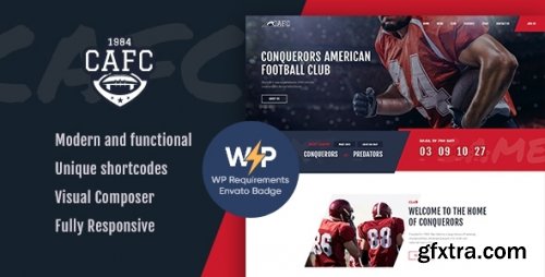 Themeforest - Conquerors | American Football &amp; NFL WordPress Theme 20767617 v1.2.13 - Nulled
