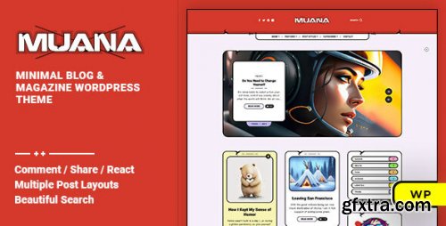 Themeforest - Muana - Personal Blog &amp; Magazine WordPress Theme 44387947 v1.0.3 - Nulled