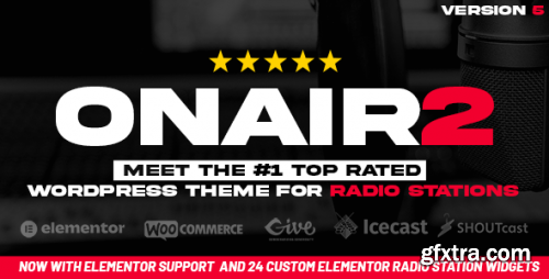 Themeforest - Onair2: Radio Station WordPress Theme With Non-Stop Music Player 19340714 v5.4.3 - Nulled