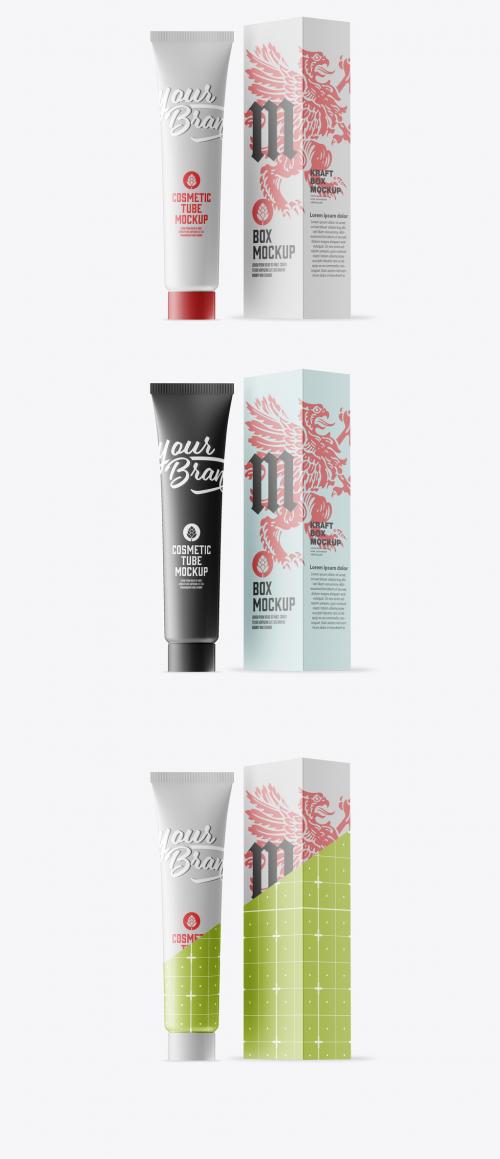 Box and Cosmetic Tube Mockup