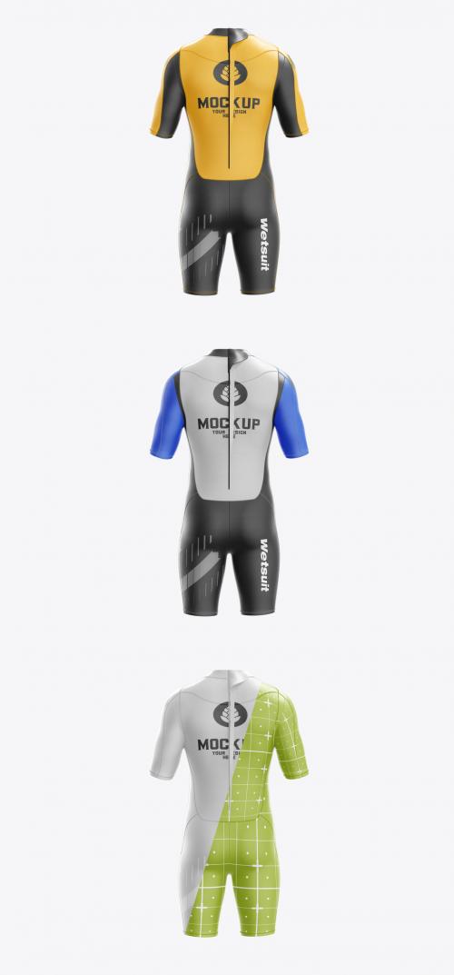 Mens Short Wetsuit Mockup