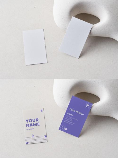 Vertical Us Size Business Cards Mockup