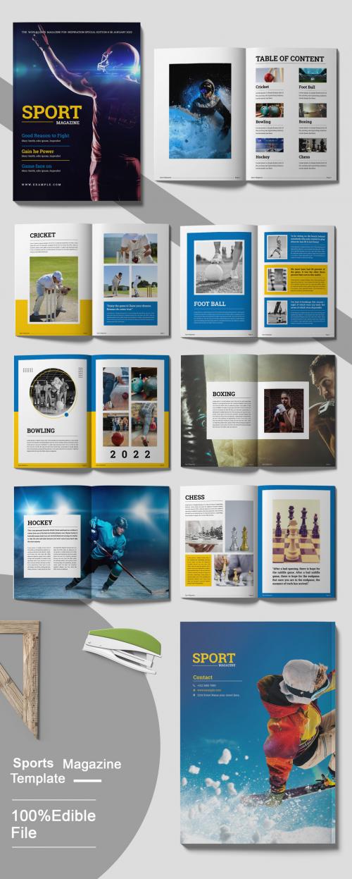 Sports Magazine Template Layout