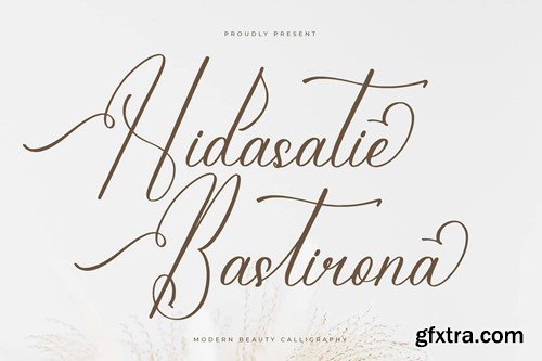 Hidasatie Bastirona Modern Calligraphy Font 98TA98H
