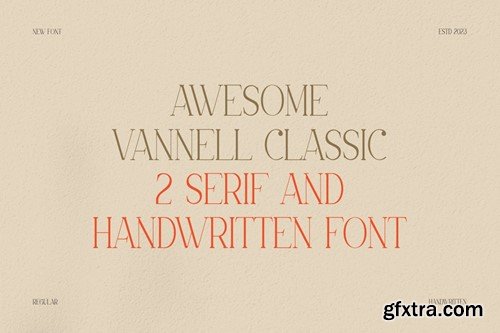 Vannell Classic - 2 Serif And Handwritten Font 4E947S2