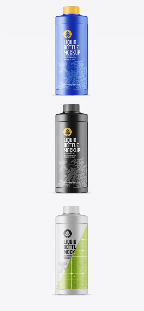 Plastic Liquid Bottle Mockup